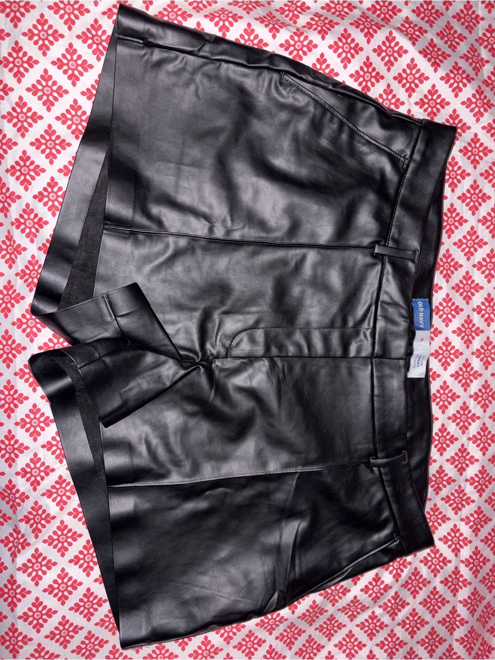 Old Navy Black Faux Leather Women's Skort
